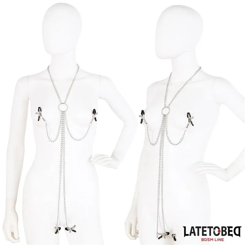 Nippelklemmen und Klitorisklemmen mit Kette von Latetobed BDSM Line | Fesselliebe.de