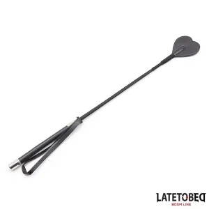 Peitsche mit Herzform, Schwarz, 60 cm von Latetobed BDSM Line | Fesselliebe.de