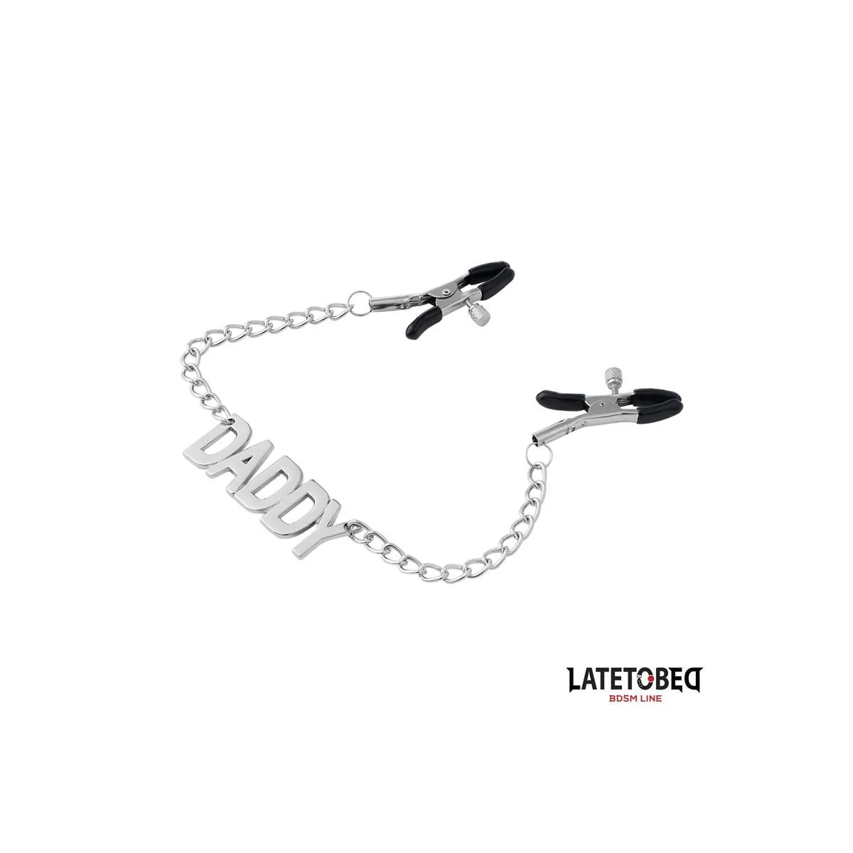 Nippelklemmen mit „DADDY Word”-Anhänger von Latetobed BDSM Line | Fesselliebe.de