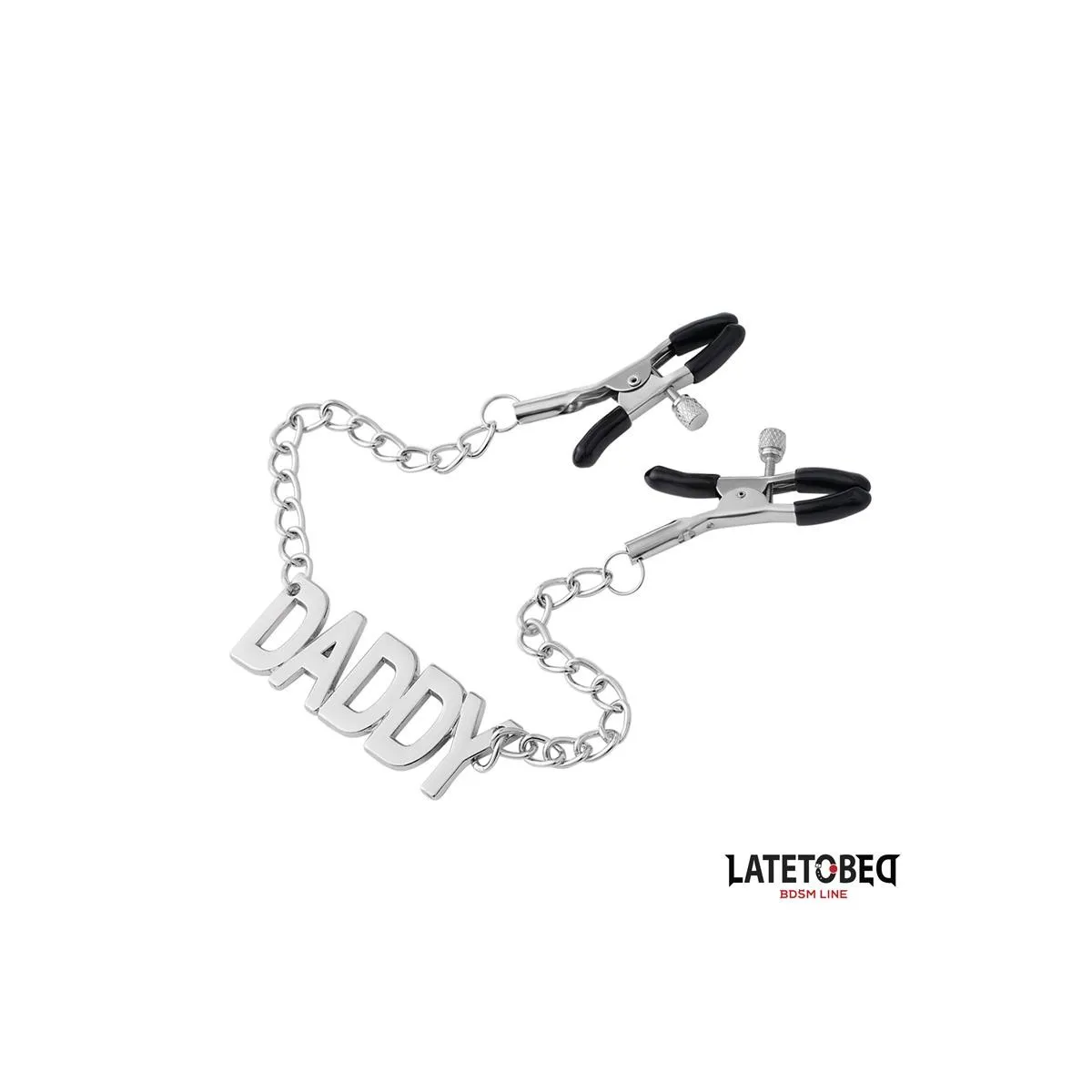 Nippelklemmen mit „DADDY Word”-Anhänger von Latetobed BDSM Line | Fesselliebe.de