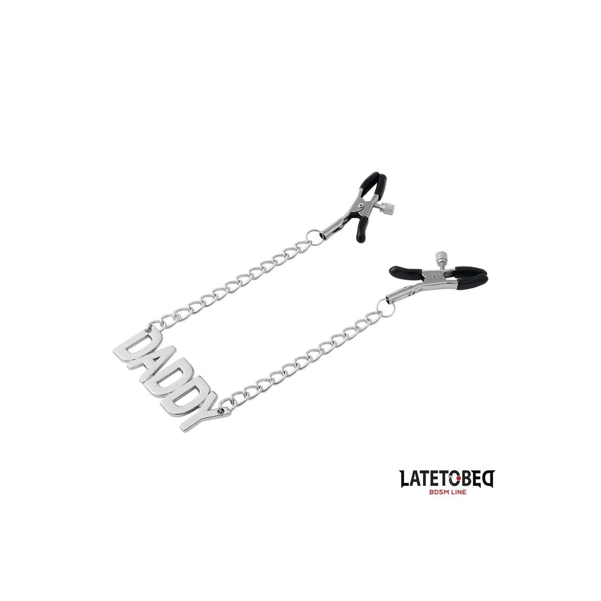 Nippelklemmen mit „DADDY Word”-Anhänger von Latetobed BDSM Line | Fesselliebe.de