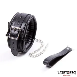 Gepolstertes Halsband mit Leine von Latetobed BDSM Line | Fesselliebe.de