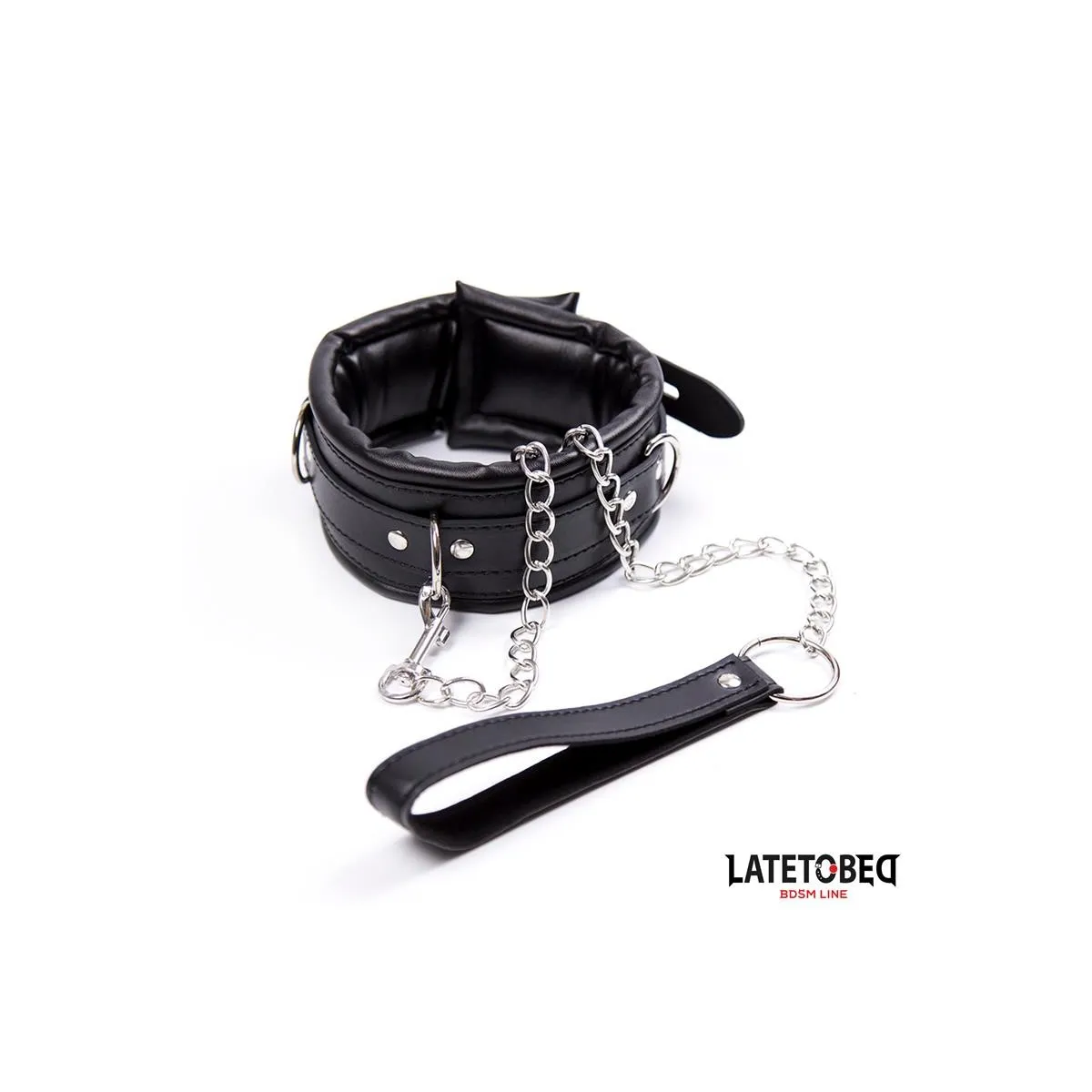 Gepolstertes Halsband mit Leine von Latetobed BDSM Line | Fesselliebe.de