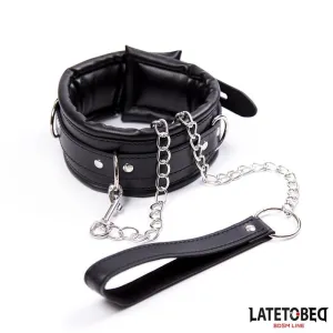 Gepolstertes Halsband mit Leine von Latetobed BDSM Line