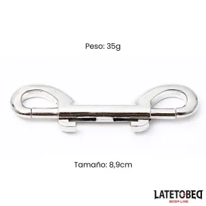 Doppelter Metallkarabinerhaken von Latetobed BDSM Line