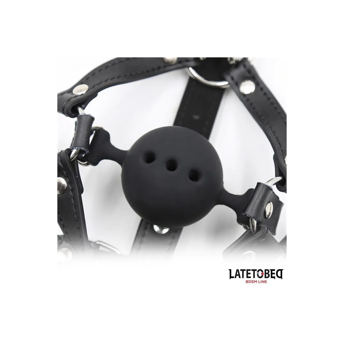 Kopfgeschirr mit Ballknebel und Nasenhaken von Latetobed BDSM Line | Fesselliebe.de