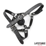 Kopfgeschirr mit Ballknebel und Nasenhaken von Latetobed BDSM Line | Fesselliebe.de