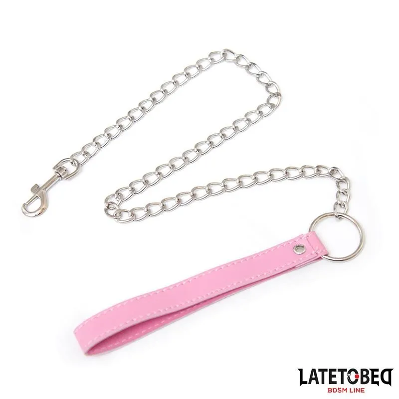 Metallkette Leine Pink 65 cm von Latetobed BDSM Line | Fesselliebe.de