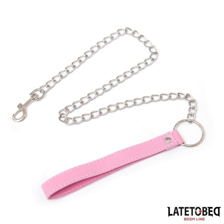 Metallkette Leine Pink 65 cm von Latetobed BDSM Line | Fesselliebe.de