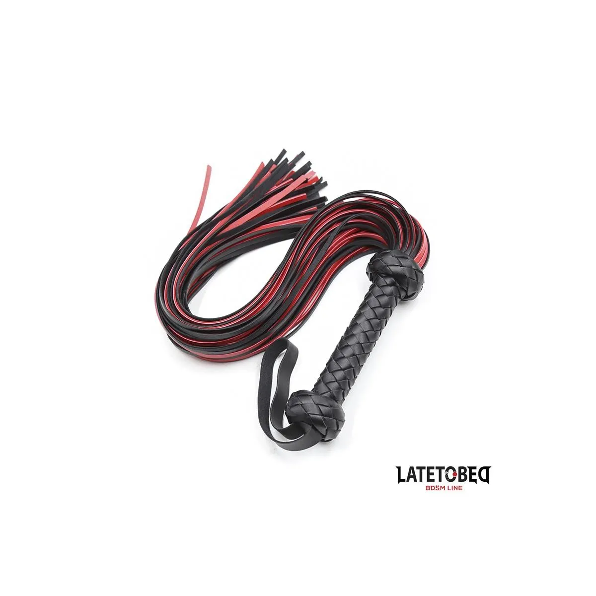 Rot-Schwarze Peitsche 65 cm von Latetobed BDSM Line | Fesselliebe.de