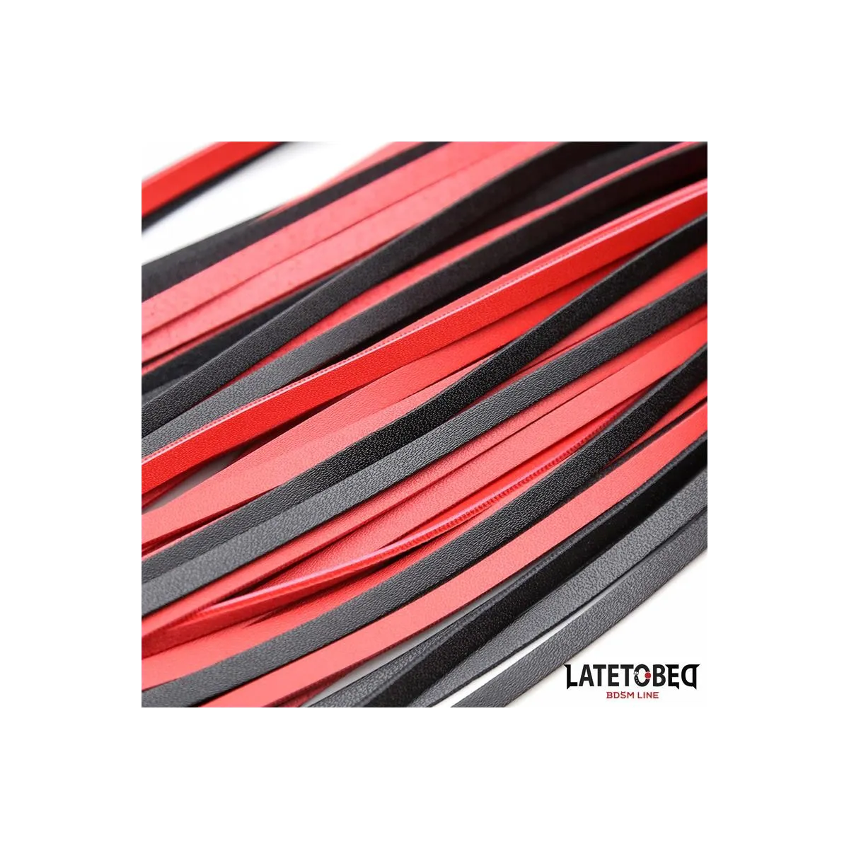 Rot-Schwarze Peitsche 65 cm von Latetobed BDSM Line | Fesselliebe.de