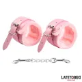 Premium-Handfesseln mit Fellfutter, Rosa von Latetobed BDSM Line