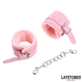 Premium-Handfesseln mit Fellfutter, Rosa von Latetobed BDSM Line