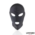 Haube mit offenem Mund und Offenen Augen, Schwarz von Latetobed BDSM Line