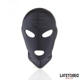 Haube mit offenem Mund und Offenen Augen, Schwarz von Latetobed BDSM Line | Fesselliebe.de
