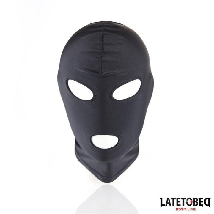 Haube mit offenem Mund und Offenen Augen, Schwarz von Latetobed BDSM Line | Fesselliebe.de