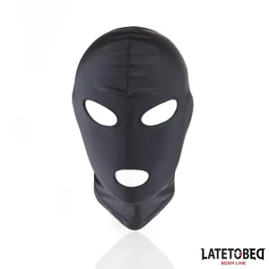 Haube mit offenem Mund und Offenen Augen, Schwarz von Latetobed BDSM Line | Fesselliebe.de