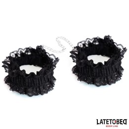 Elastische Handfesseln aus Spitze Schwarz von Latetobed BDSM Line | Fesselliebe.de