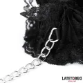 Elastische Handfesseln aus Spitze Schwarz von Latetobed BDSM Line