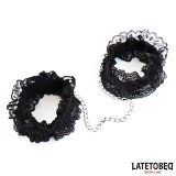 Elastische Handfesseln aus Spitze Schwarz von Latetobed BDSM Line | Fesselliebe.de