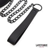 Set Halsband und Leine Neopren Schwarz von Latetobed BDSM Line | Fesselliebe.de