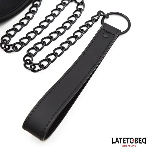 Set Halsband und Leine Neopren Schwarz von Latetobed BDSM Line | Fesselliebe.de