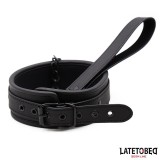 Set Halsband und Leine Neopren Schwarz von Latetobed BDSM Line | Fesselliebe.de