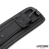 Set Halsband und Leine Neopren Schwarz von Latetobed BDSM Line | Fesselliebe.de