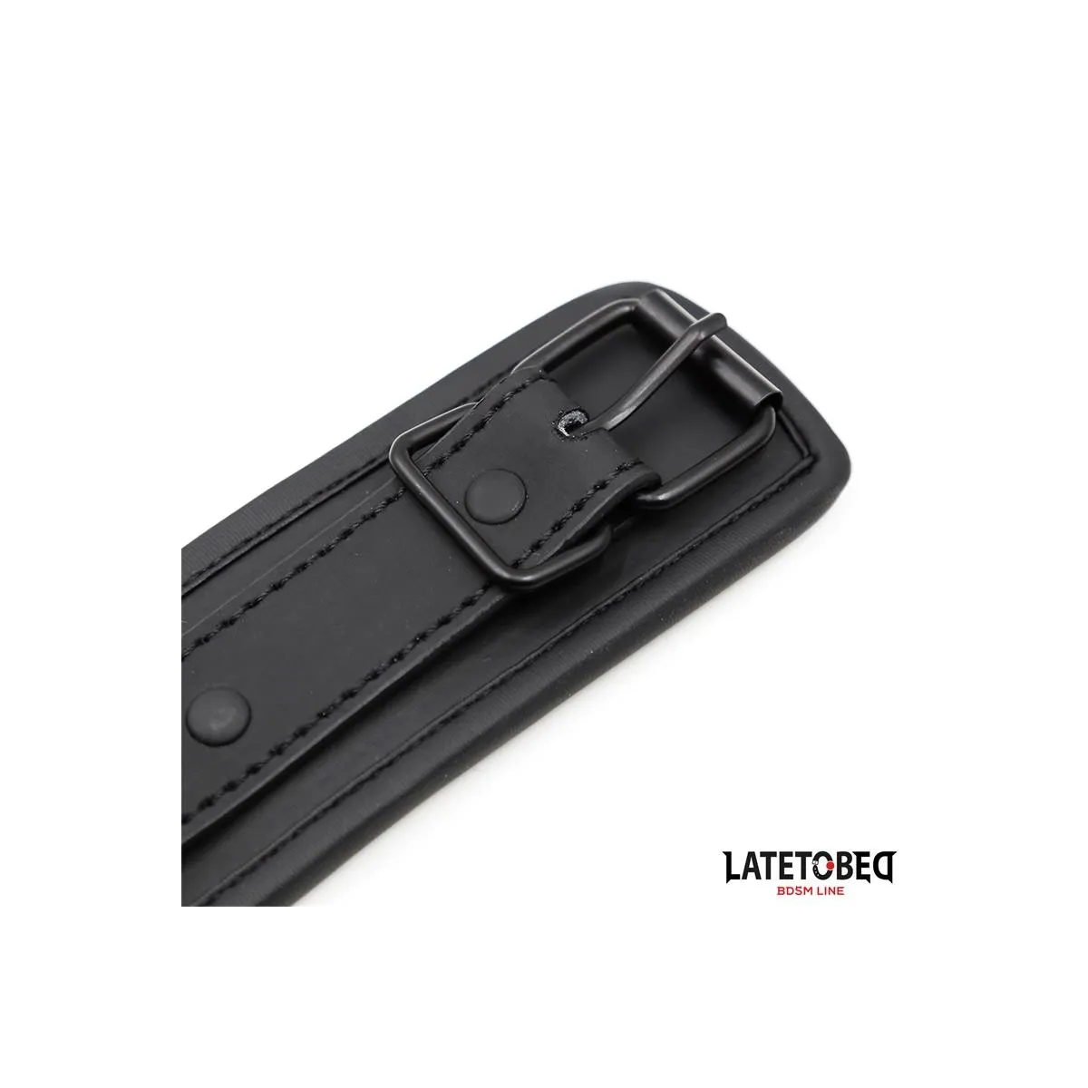 Set Halsband und Leine Neopren Schwarz von Latetobed BDSM Line | Fesselliebe.de