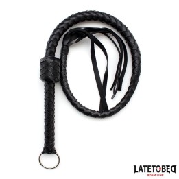 Geflochtene Peitsche Schwarz 116 cm von Latetobed BDSM Line | Fesselliebe.de
