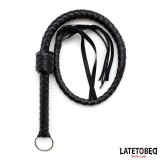 Geflochtene Peitsche Schwarz 116 cm von Latetobed BDSM Line | Fesselliebe.de