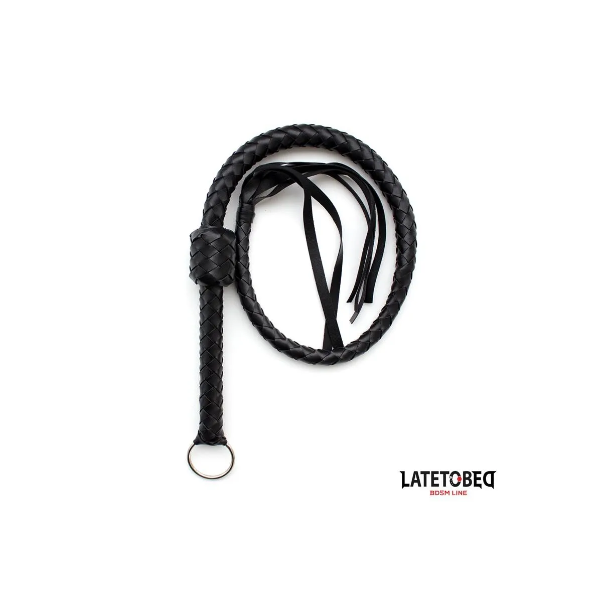 Geflochtene Peitsche Schwarz 116 cm von Latetobed BDSM Line | Fesselliebe.de