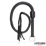 Geflochtene Peitsche Schwarz 116 cm von Latetobed BDSM Line | Fesselliebe.de