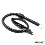 Geflochtene Peitsche Schwarz 116 cm von Latetobed BDSM Line | Fesselliebe.de
