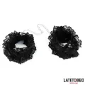Elastische Fussfesseln aus Spitze Schwarz von Latetobed BDSM Line