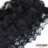Elastische Fussfesseln aus Spitze Schwarz von Latetobed BDSM Line | Fesselliebe.de