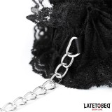 Elastische Fussfesseln aus Spitze Schwarz von Latetobed BDSM Line | Fesselliebe.de