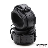 Handschellen Verstellbar Neopren Schwarz von Latetobed BDSM Line | Fesselliebe.de