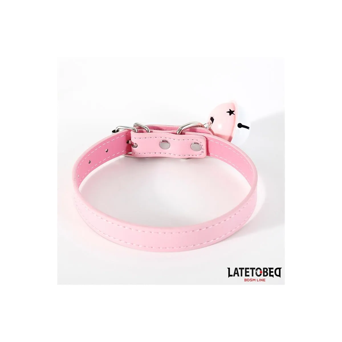 Halsband mit Glocke Verstellbar Rosa von Latetobed BDSM Line | Fesselliebe.de