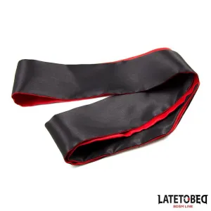 Satin-Augenbinde Rot und Schwarz von Latetobed BDSM Line