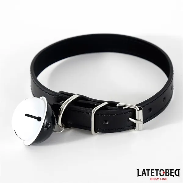 Halsband mit Glocke Schwarz Verstellbar von Latetobed BDSM Line | Fesselliebe.de