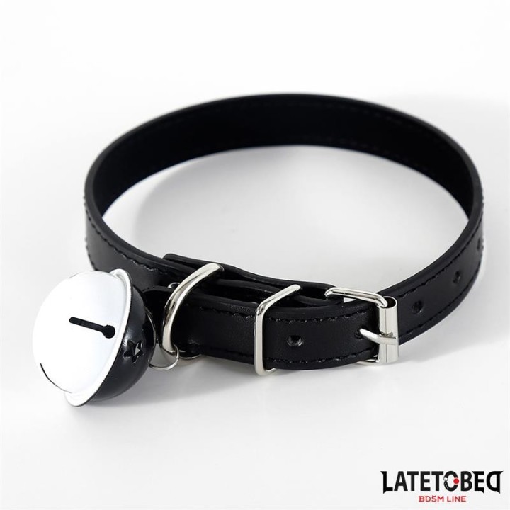 Halsband mit Glocke Schwarz Verstellbar von Latetobed BDSM Line | Fesselliebe.de