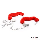 Fell-Fussfesseln Rot von Latetobed BDSM Line | Fesselliebe.de