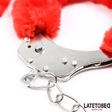 Fell-Fussfesseln Rot von Latetobed BDSM Line | Fesselliebe.de