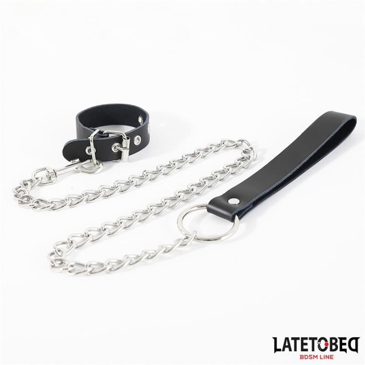 Schnallenverschluss Ring mit Leine von Latetobed BDSM Line | Fesselliebe.de