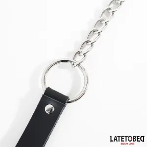 Schnallenverschluss Ring mit Leine von Latetobed BDSM Line