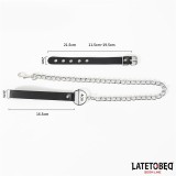 Schnallenverschluss Ring mit Leine von Latetobed BDSM Line | Fesselliebe.de