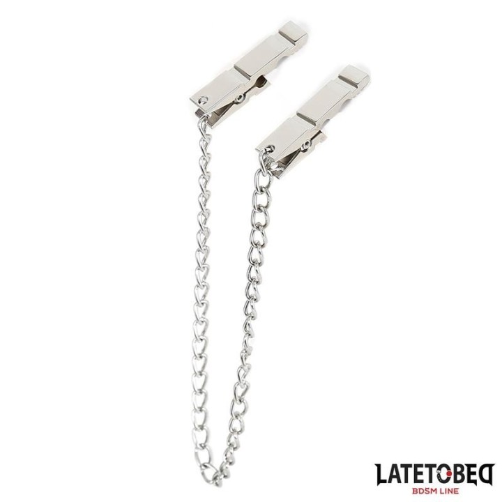 Ketten-Nippelklemmen Zink 40,5 cm von Latetobed BDSM Line | Fesselliebe.de