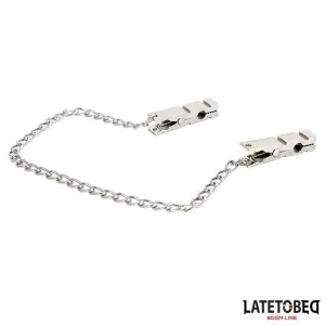 Ketten-Nippelklemmen Zink 40,5 cm von Latetobed BDSM Line