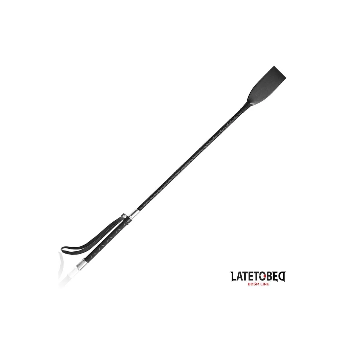 Klassische Peitsche Silber Details 60 cm von Latetobed BDSM Line | Fesselliebe.de